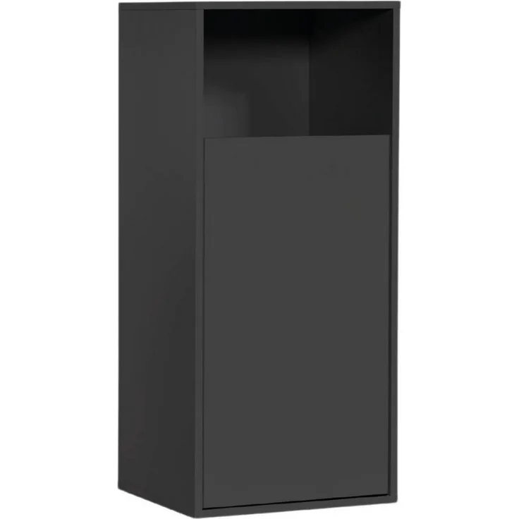 mokebo Wäscheschrank Der Wäschehüter (1-türig) Wäschekorb oder Wäschesammler mit Magnetverschluss in Schwarz