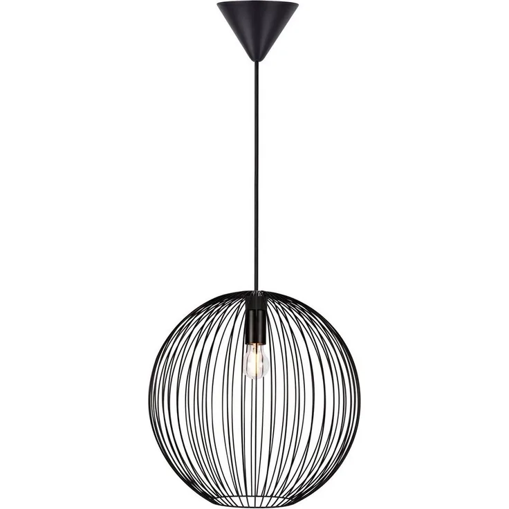 Nordlux Pendelleuchte Beroni, ohne Leuchtmittel, Minimalistisches und industrielles Design, für E27 LED Leuchmittel