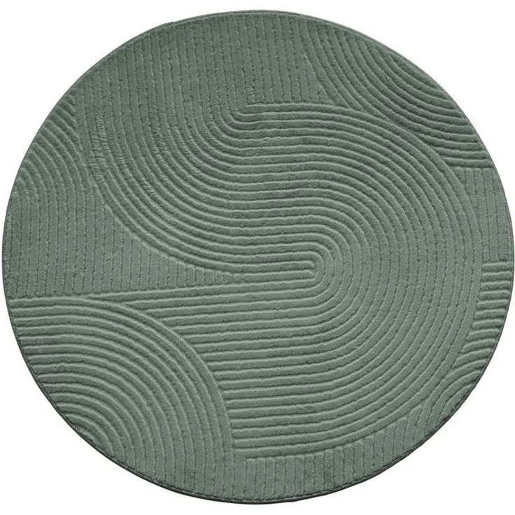 TaraCarpet Teppich TaraCarpet Homestyle 390 Wellen, rechteckig, Höhe: 10 mm, Felloptik hoch-tief weich waschbar Welle hellgrün 50x80 – Bild 3