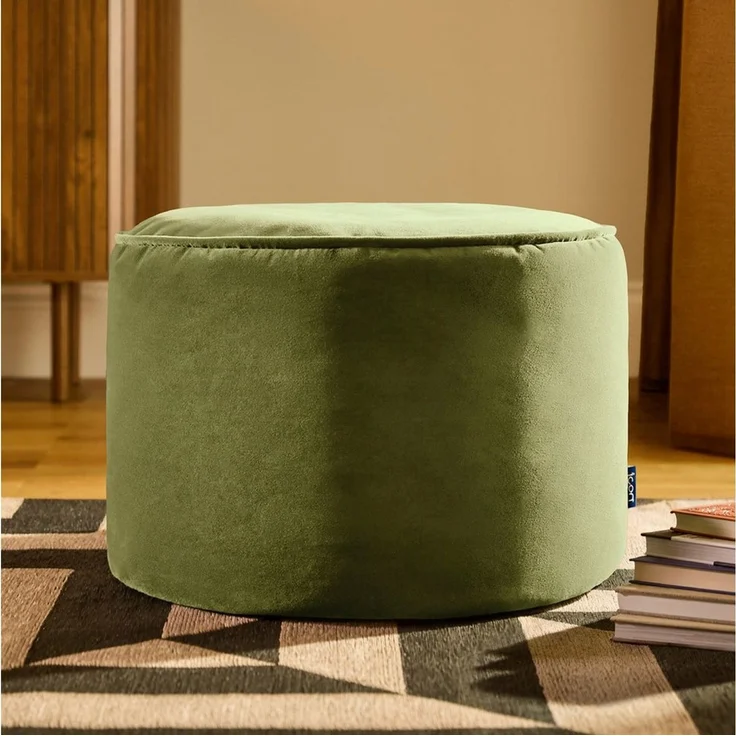 icon Pouf XL aus Plüschsamt „Milano“, mit Füllung – Bild 2