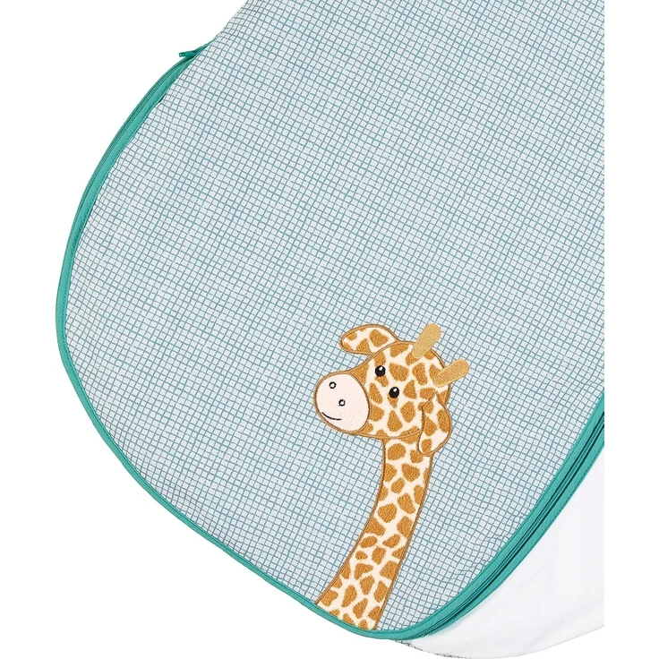 Sterntaler Sommer-Schlafsack Kuschelzoo für Kleinkinder, Reißverschluss, Größe: 70, Weiß/Grün – Bild 3