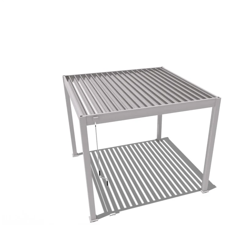 Weide 'Classic' Pergola, freistehend, Aluminium / Stahl beige, 300 x 300 x 255 cm – Bild 8