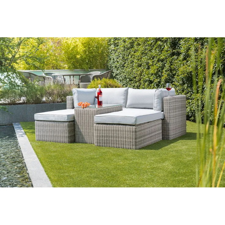 Greemotion 'Palma', Glas - Polyester - Polyethylen - Stahl ,Grau, 52,5 cm 41 cm 71 cm 93 cm – Bild 7