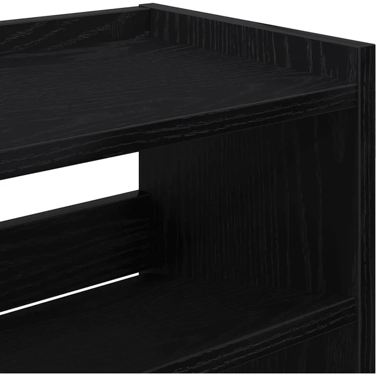 vidaXL Schuhregal Schwarz 80x25x62 cm Holzwerkstoff 859915 – Bild 6