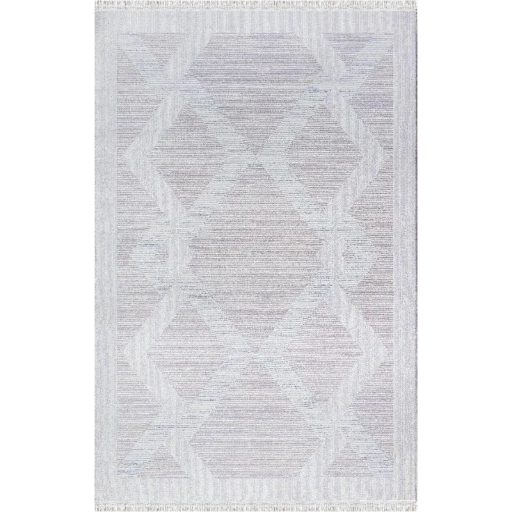 Merinos Zimmerteppich 160 x 230 cm Acryl - naturgarn Grau 88650315 [en. casa]