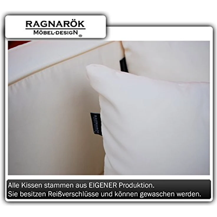Ragnarök Möbel-Design Gartenlounge-Set Narvik, (Set, Ecklounge, Polyrattan, Alu), Sitzpolster ca. 16 cm dick und haben 2 intergrierte Härtegrade – Bild 9