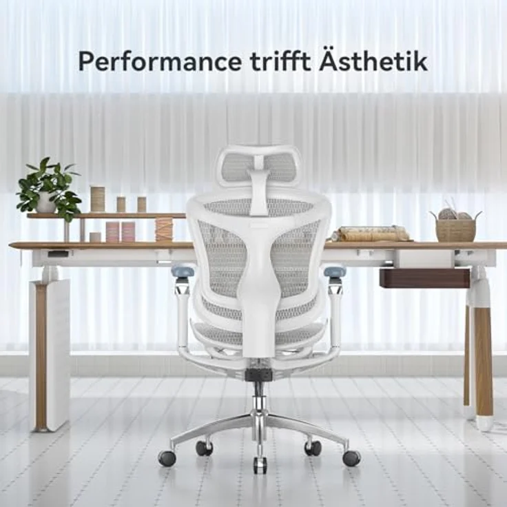 SIHOO Doro C300 Pro Ergonomischer Bürostuhl mit ultraweichen 6D-Armlehnen, dynamischer Lendenwirbelstütze, Sitztiefenverstellung und verstellbarer Rückenlehne, Schreibtischstuhl für Home Office (Weiß) – Bild 10