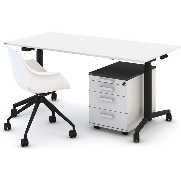 ASSMANN Schalenstuhl Consento Triest mit Rollen Schwarz 63x56x83cm Kunststoff – Bild 9