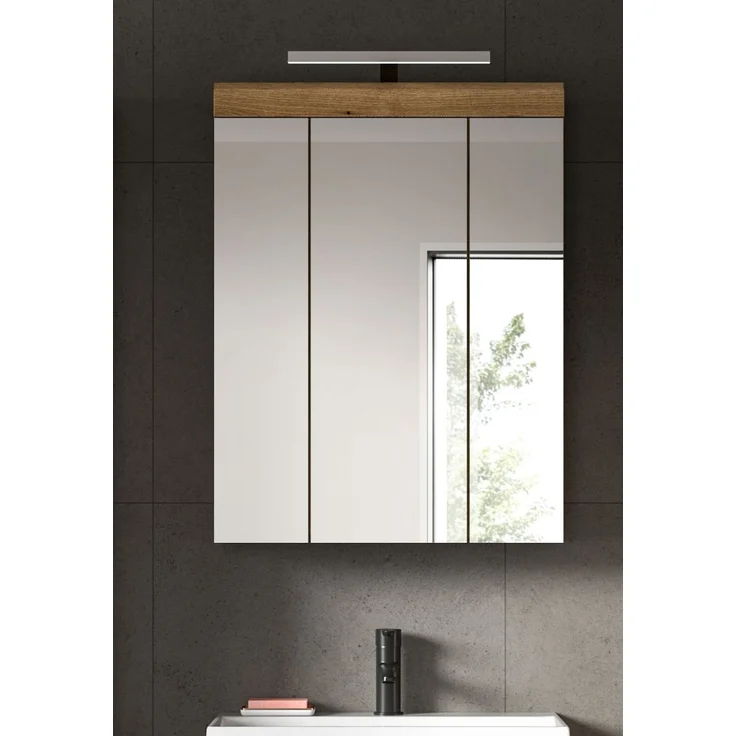 Badezimmer Spiegelschrank Shawn in Eiche 60 cm – Bild 6