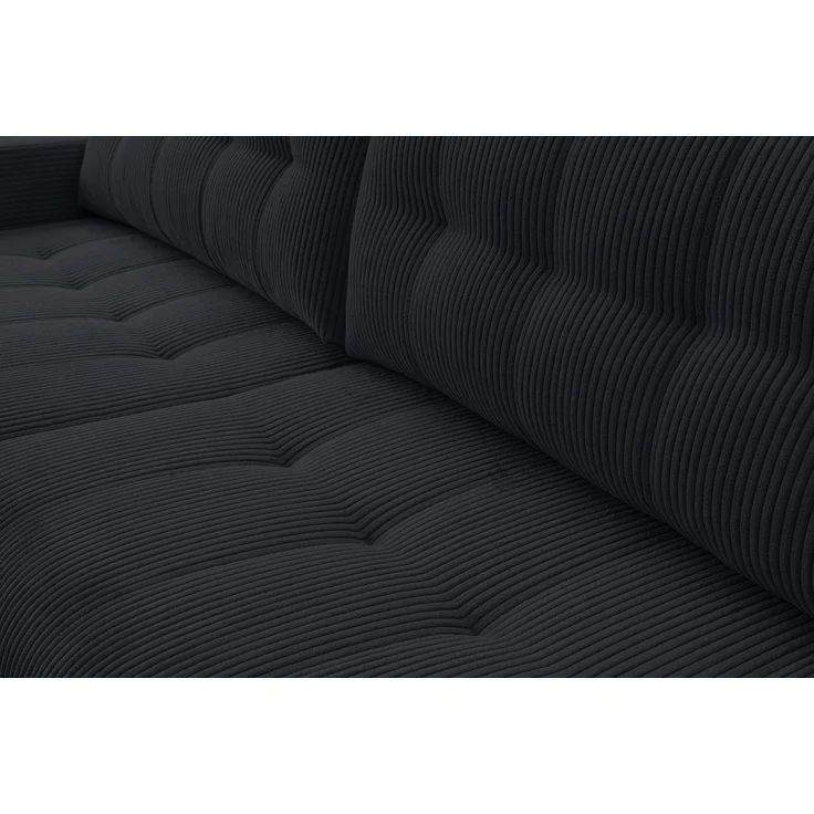 Selsey 'Maillo' Ecksofa mit Schlaffunktion & Bettkasten, Cord, Universal, Dunkelgrau – Bild 7