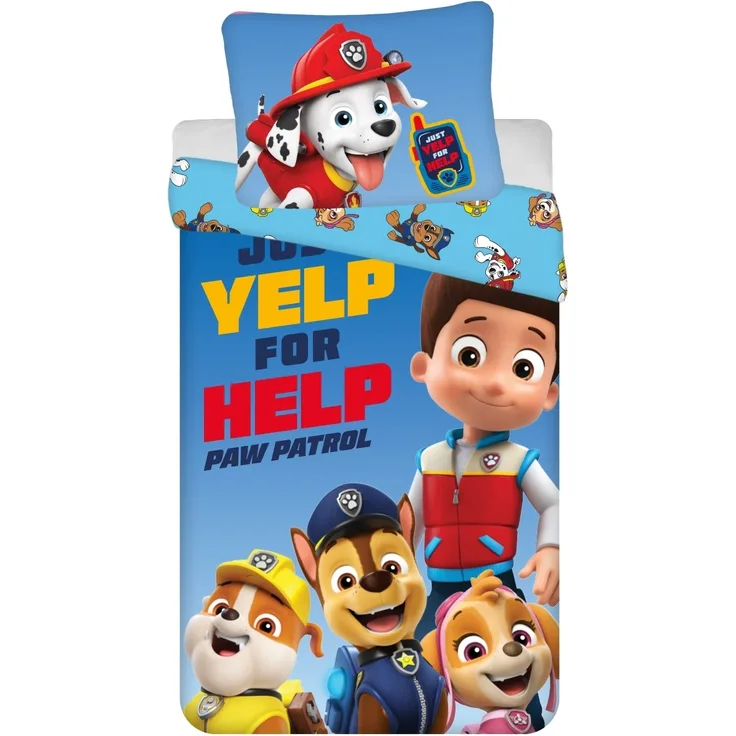 Paw Patrol Design Kuschelige Bettwäsche Baumwolle, 140x200 cm & 70x90 cm