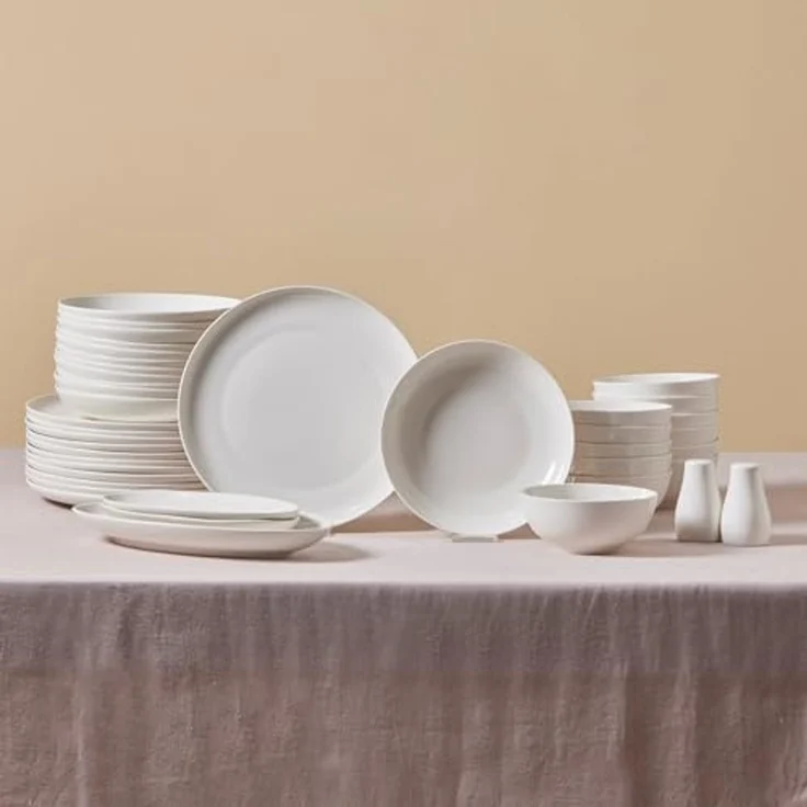 Karaca Geschirr-Set Forever Bone Allure 41-Teiliges Geschirrset für 12 Personen, 12 Personen, New Bone China – Bild 1