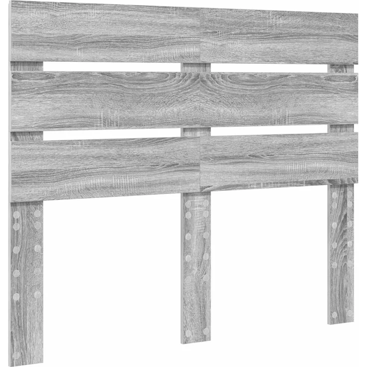 vidaXL Bettrahmen Graues Sonoma 135 x 190 cm Massives Kiefernholz 3411757 – Bild 5
