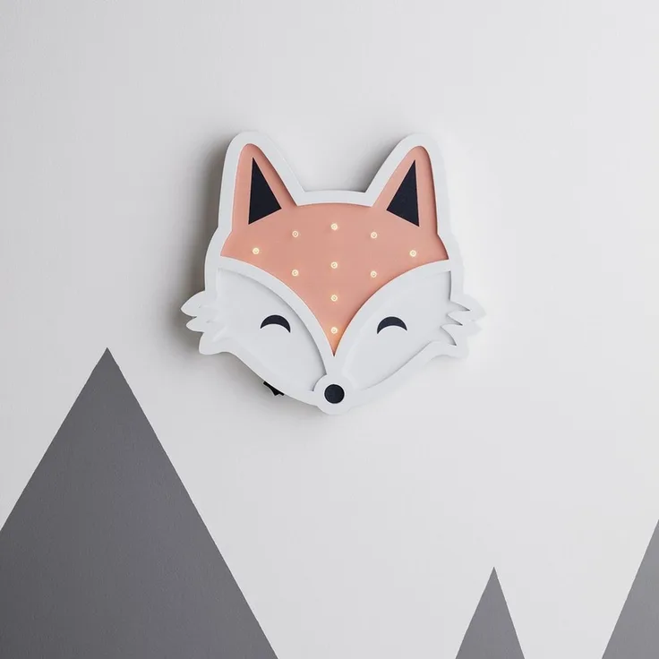 Lights4fun LED Wandleuchte Fuchs Wandlampe Kinderzimmer
