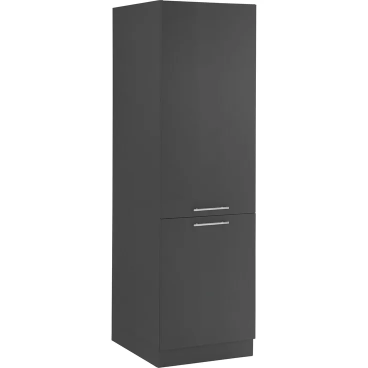 Kühlumbauschrank >LAUNDREEZY< in Anthrazit, Holzwerkstoff - 60x200x68cm (BxHxT)