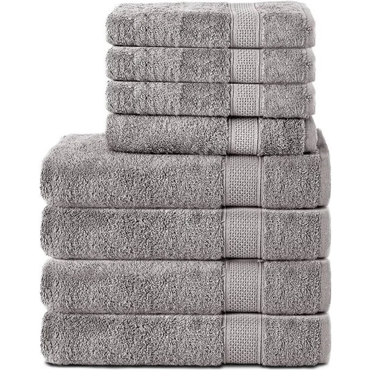 Komfortec Handtuch Set aus 100% Baumwolle, 4 Handtücher 50x100 cm und 4 Badetücher 70x140 cm, Frottee (Packung, 8-St), Duschtücher & Badehandtuch, Weich, Towel, Groß – Bild 4