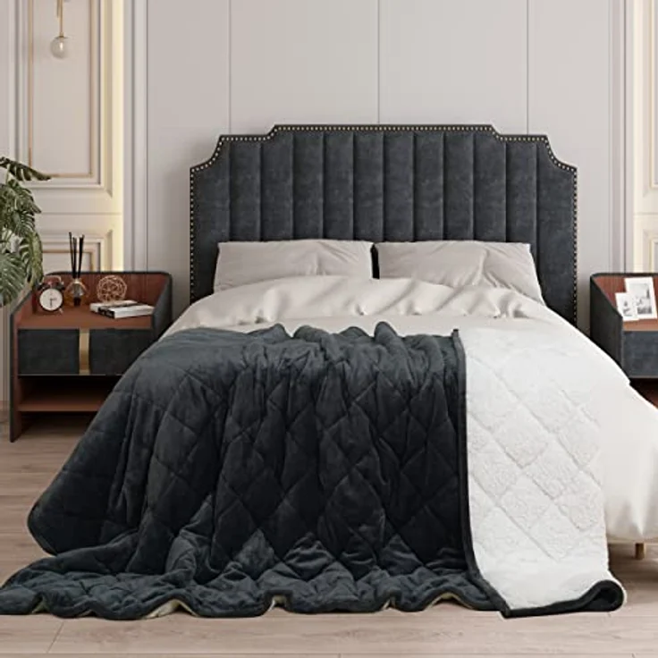 Woltu Gewichtsdecke, Bezug: Flanell Sherpa, Therapiedecke, Schwere Decke aus Flanell Sherpa – Bild 3