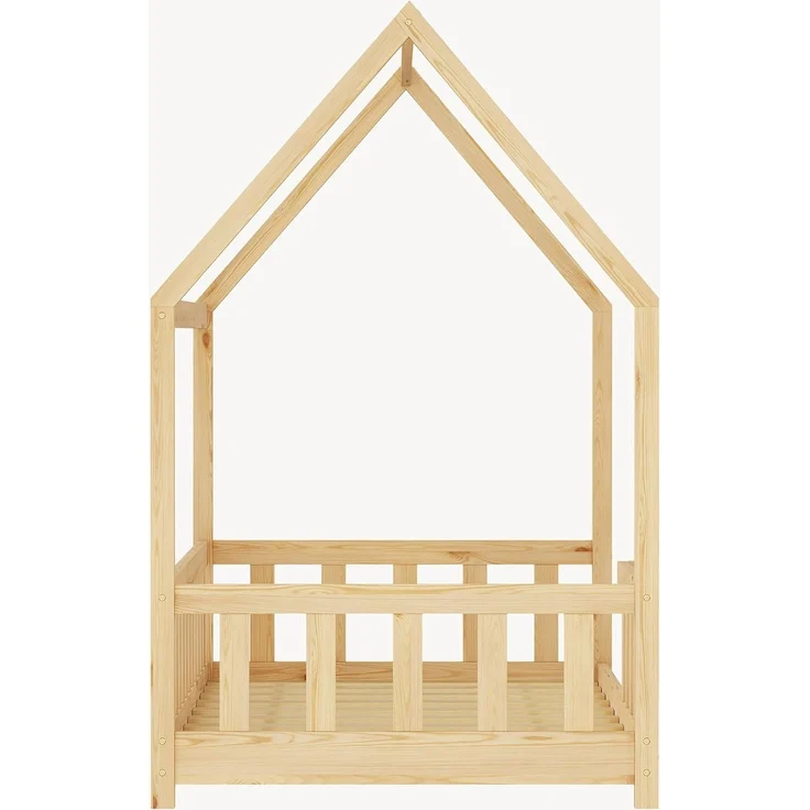 Hausbett Hesel mit Rausfallschutz 80x160 cm Natur [en. casa] – Bild 7