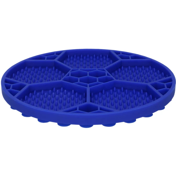 Eat Slow Live Longer Leckmatte Fußball blau – Bild 3