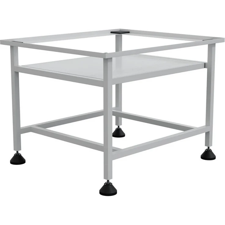 HAGO Waschmaschinenuntergestell Weiß 62x53,5x45cm Podest Auszug Stahl Ausziehbar Ablage Beladungshilfe, Erhöhung, Gummifüße, Auszug, Ablage, Rutschfest, Vibrationshemmend – Bild 5
