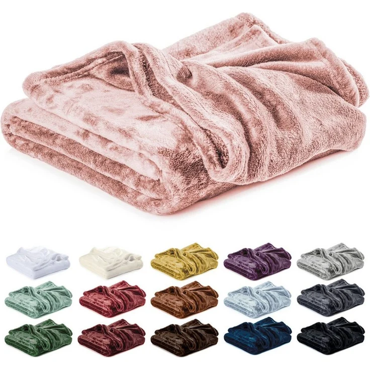 Wohndecke Kuscheldecke, Fleecedecke, Wolldecke flauschig und weich, Lavea, Sofadecke, Atmungsaktiv & Hautfreundlich, Decke – Bild 1