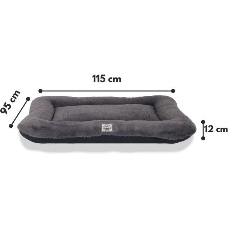 Paws & Whiskers 'Sally Dog XL - Anthracite' Haustierbett, Anthrazit, 110 x 85 x 12 cm – Bild 5