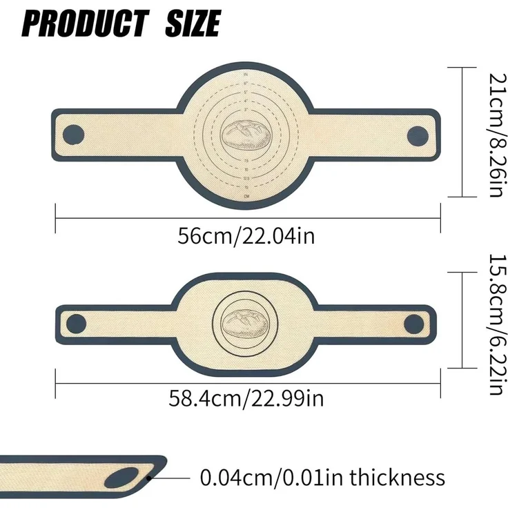 FELIXLEO Backmatte 2er-Set Silikon-Backmatte für Dutch Oven mit langen Griffen, (1-tlg) – Bild 1