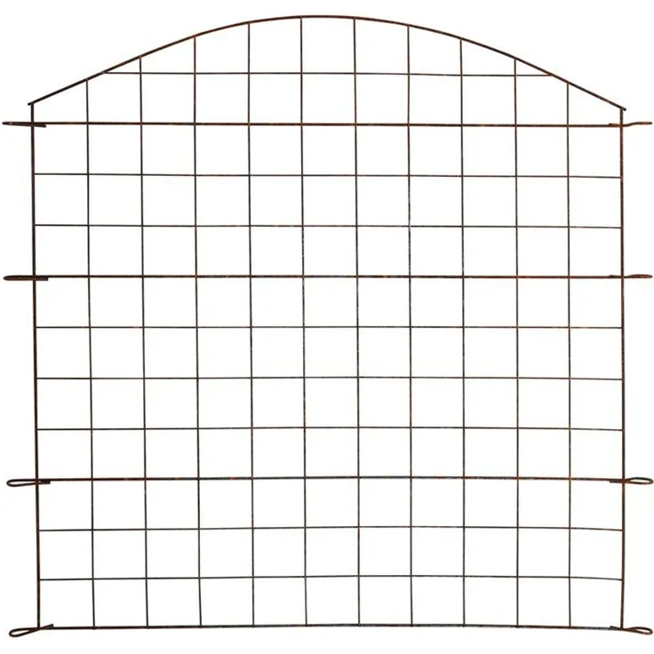 Estexo 11-tlg. Set Gitterzaun, Metall Rost, 71x79 cm – Bild 2