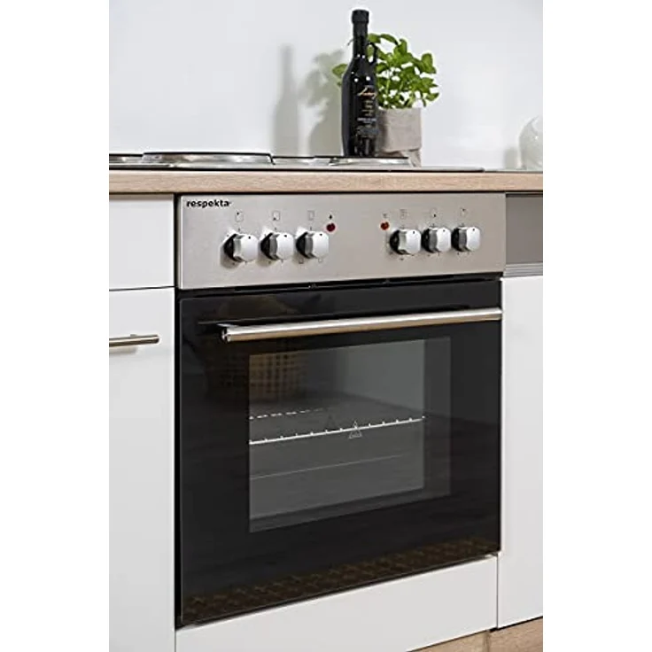 Respekta Küchenzeile Merle KB210ESGS, Grau 210 cm mit Einbauspüle, Soft-Close Funktion und Elektrogeräten – Bild 4