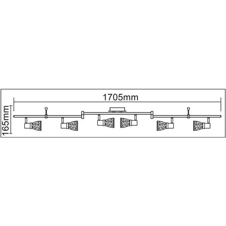 TRANGO LED Deckenleuchte, 6-flammig 1007-68 Deckenstrahler Chrom-Optik & Aluminium gebürstet Serie FREYA inkl. 6x E14 LED Leuchtmittel 3.000K warmweiße Lichtfarbe Badleuchte, Flurleuchte, Küchenleuchte, Schwenkbare LED Deckenlampe, Kronleuchter – Bild 3