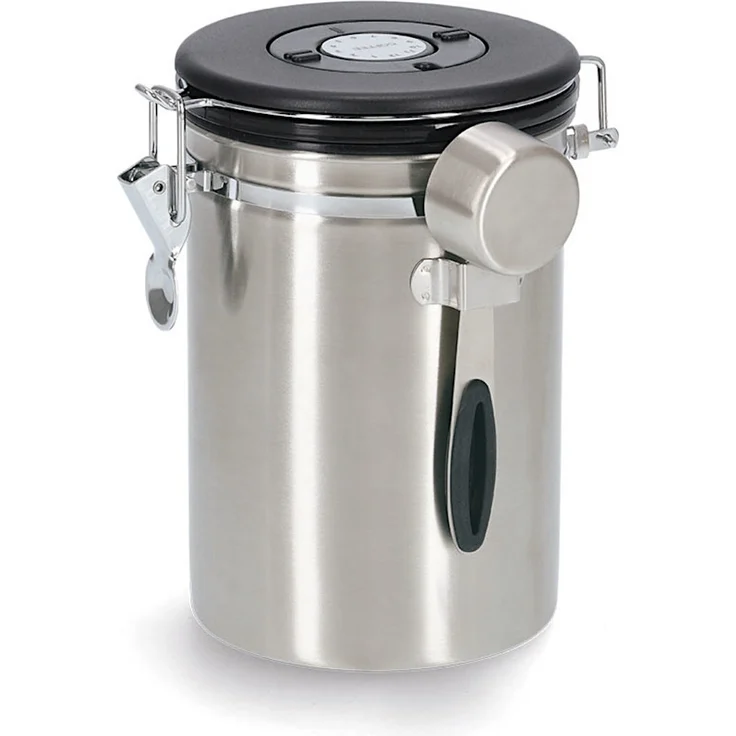 ZELLER 27367 Kaffeedose mit Löffel 1700 ml, Edelstahl/Kunststoff, Ø 12 x 19 cm – Bild 1