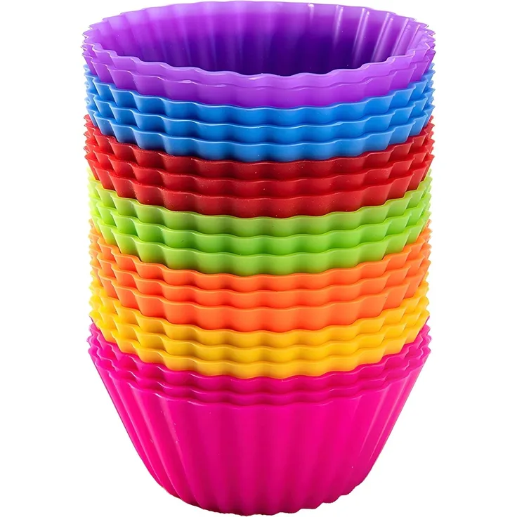 AVANA Muffinform aus Silikon Große Muffinformen Muffinförmchen Cupcake Backformen, (20-tlg), Antihaftbeschichtung, BPA-frei, Umweltschonend, 7 Farben