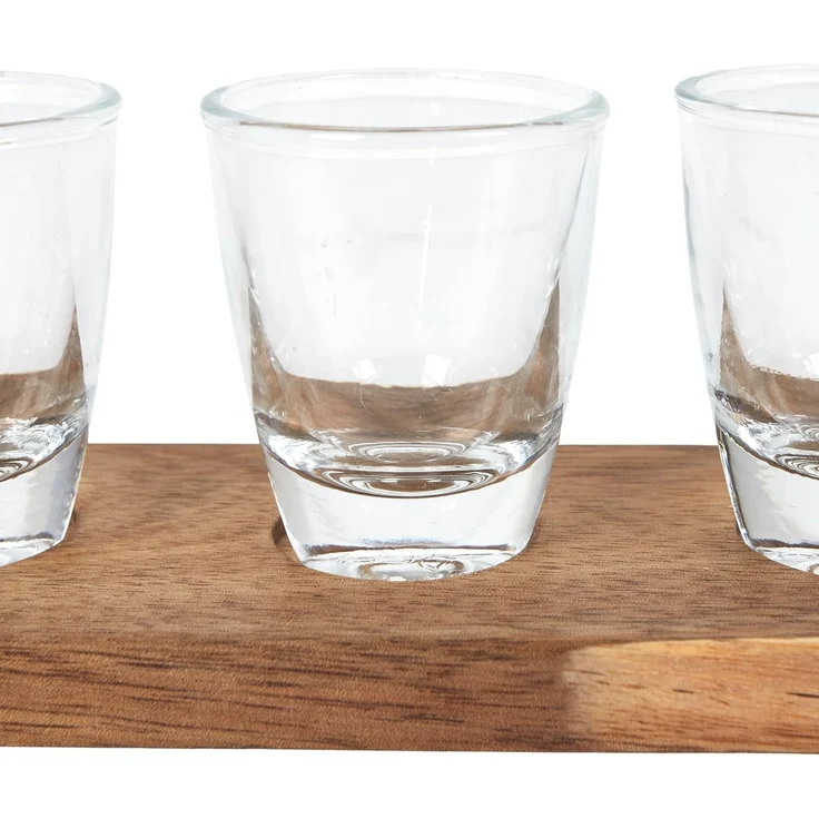 COOK CONCEPT 6er Shooter auf Akazie / Schnapsglasträger mit 6 Schnapsgläsern – Bild 4
