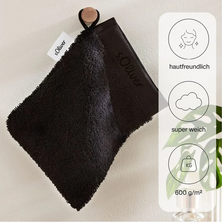 s.Oliver Waschhandschuh s.Oliver, Premium Qualität, 600 gr/m², auch als Sets erhältlich, Walkfrottier (1-St), große Farbauswahl, auch als Duschtuch, Handtuch, Gästetuch – Bild 2
