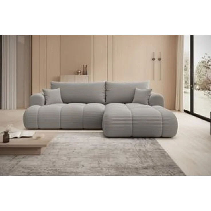 thematys Ecksofa TREVIO 260 x 165 cm, mit Schlaffunktion, mit Bettkasten, Beige (Tilia 11), Ausrichtung rechts – Bild 7