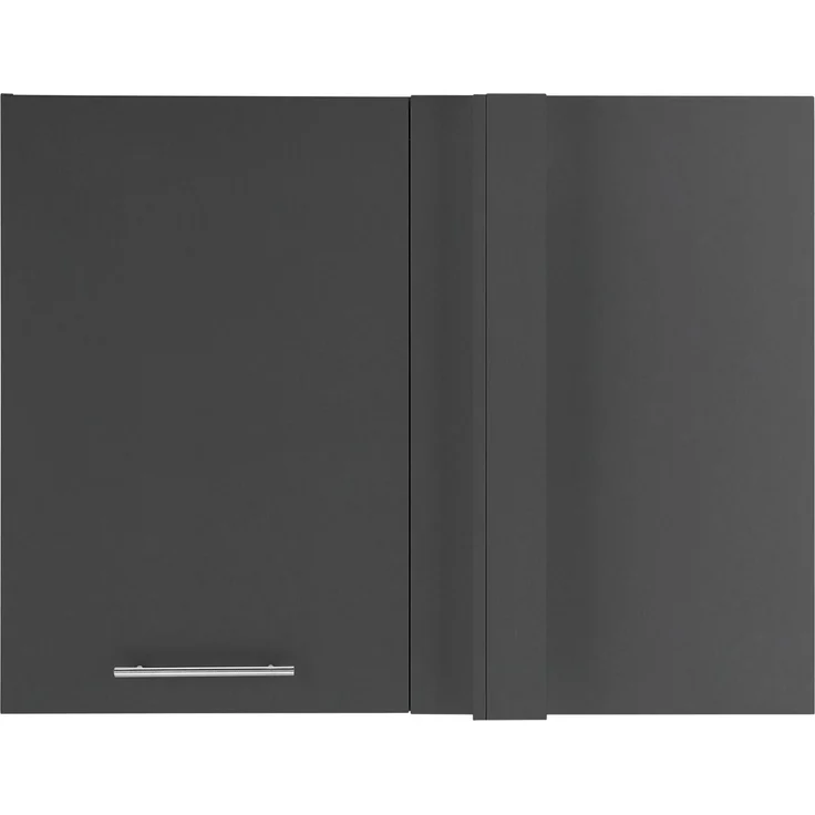 XORA 'PRIMUS' Aufsatz Eckschrank, Holznachbildung anthrazit, 100 x 76 x 68 cm, höhenverstellbare Fachböden – Bild 1