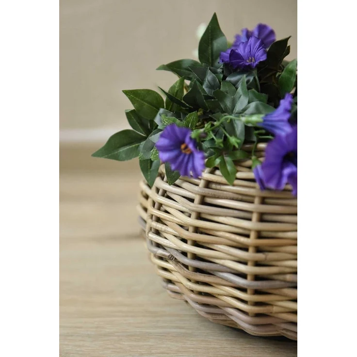 VIVANNO Weidenkorb Rattan PALLA Rund - Natur Geflochten (1 St), 55x44 cm – Bild 2