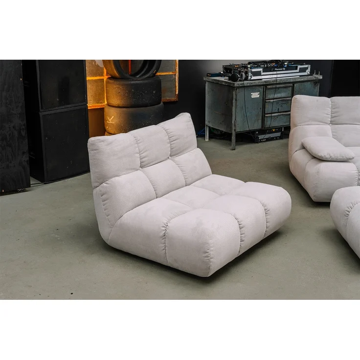 KAWOLA Sessel VIVIEN Drehsessel Feincord silber 85 x 108 x 112 cm – Bild 1
