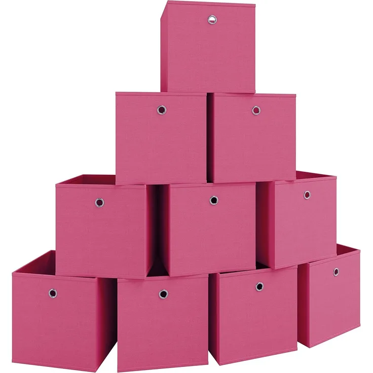 VCM 10er-Set 'Boxas' Faltbox, 28 x 27 x 27 cm, rosa