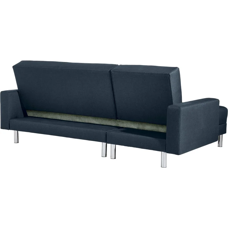 Funktionssofa mit Hocker Katryna Flachgewebe blau – Bild 9