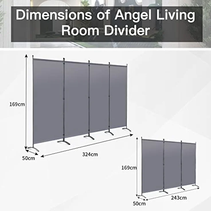 Angel Living Paravent Sichtschutz Balkonsichtschutz Paravent Raumteiler Trennwand (3 St), Garten Paravent 3 teilig, 243(B) x 50(T)x 169(H)cm – Bild 4