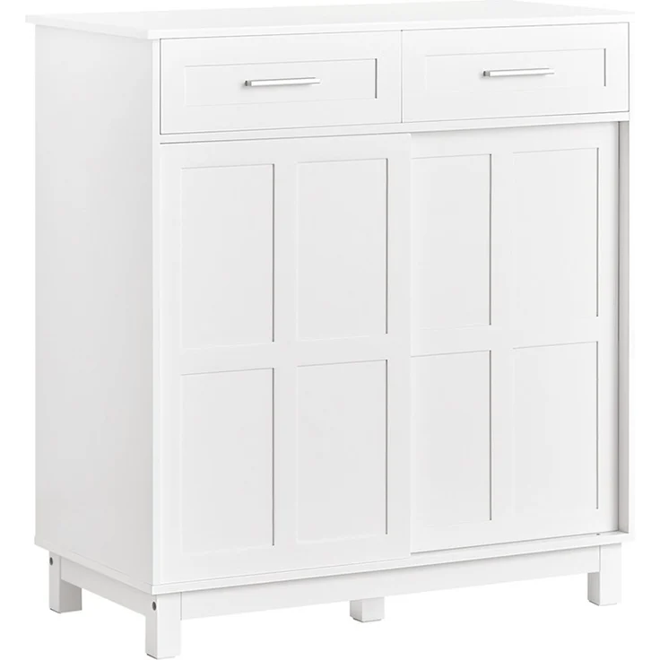 SoBuy FSB84-W Sideboard, MDF, Lackiert, Weiß, 80 x 85 x 40 cm – Bild 1