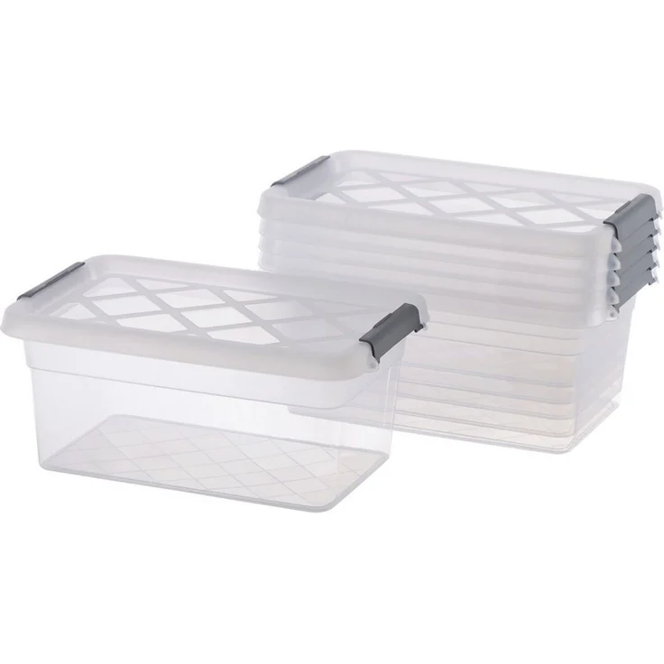 Blumtal Aufbewahrungsbox Aufbewahrungsbox mit Deckel aus Kunststoff 100% Neumaterial (6 St) – Bild 5