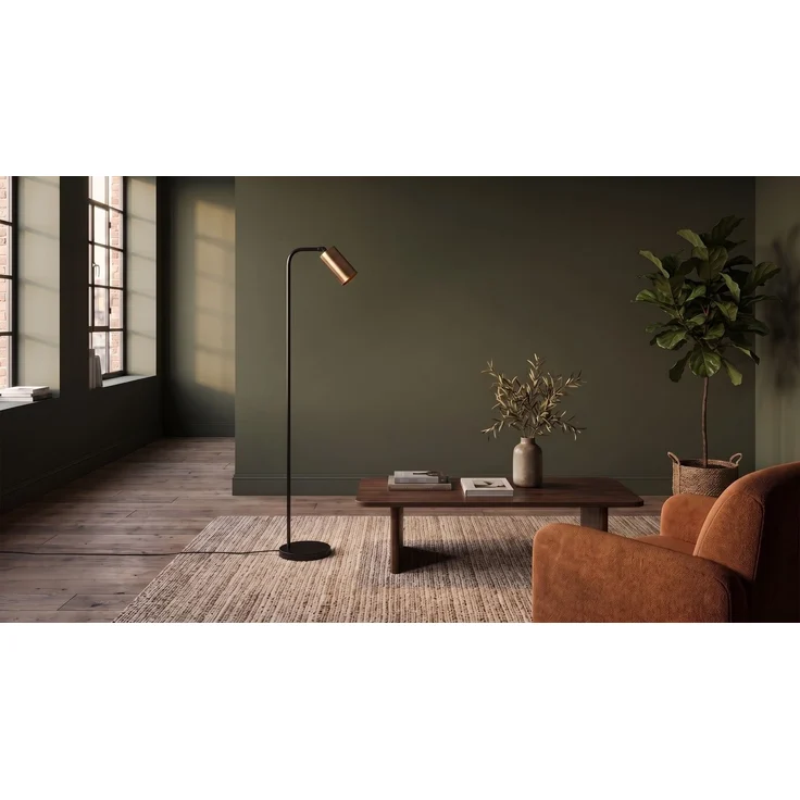 KAWOLA Stehlampe ZERMATT Metall schwarz vintage 120 x 22 x 28 cm – Bild 2