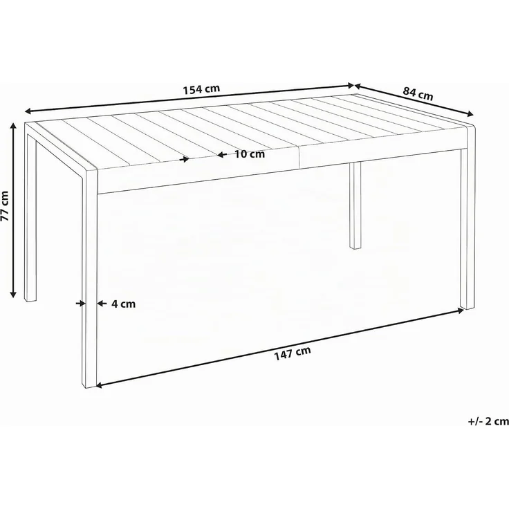 1 BARTICA 154 cm 84 cm Beige – Bild 3