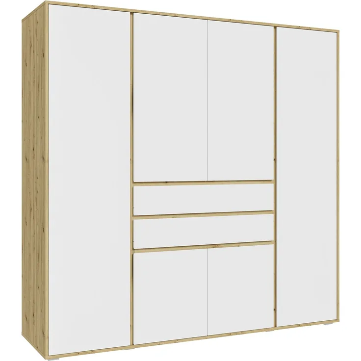 Falun Kleiderschrank 4-türig in weiß