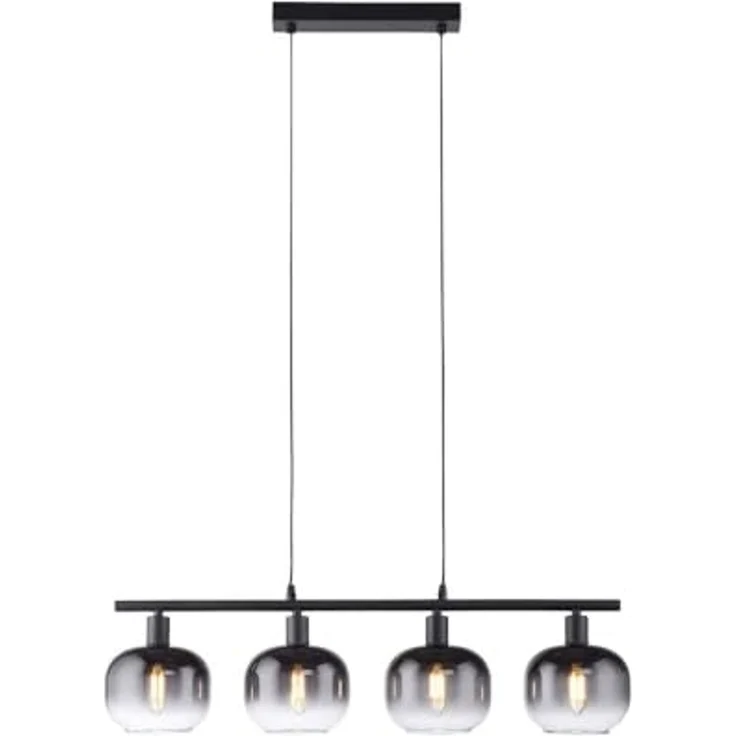 JUST LIGHT 15421-18 Pendelleuchte ZEA 4-flammig schwarz rauchglas – Bild 1