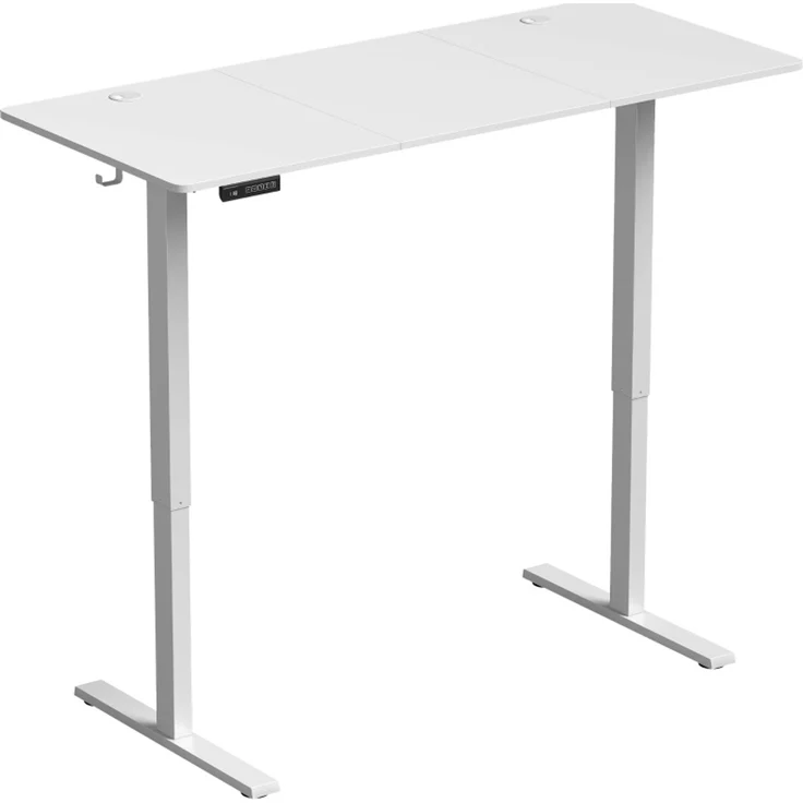 Schreibtisch aus MDF, elektrisch höhenverstellbar mit Memory-Funktion, 140x60x72–118 cm, Weiß – Bild 4