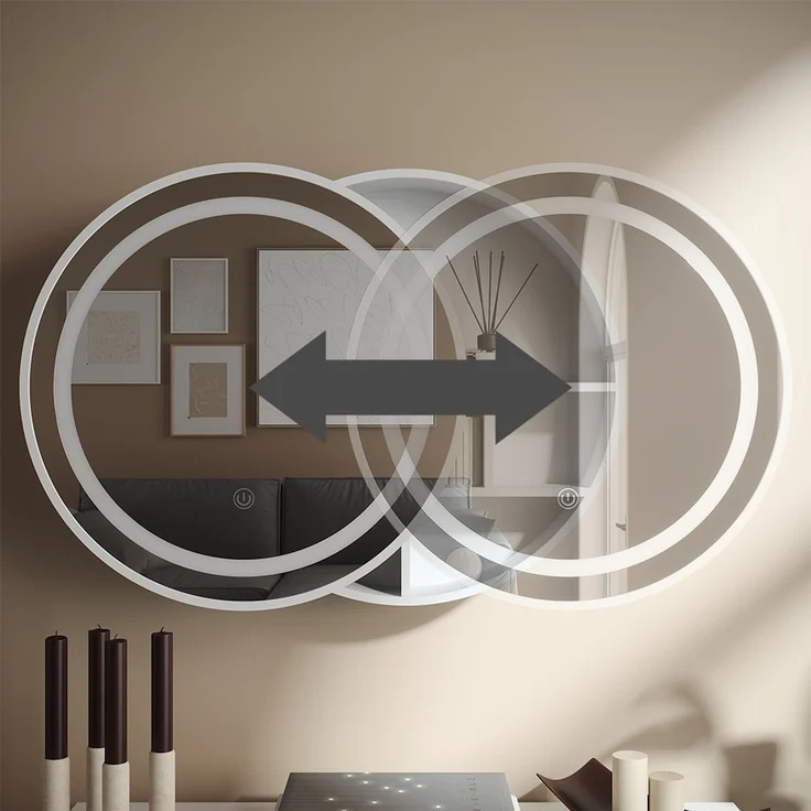 Badspiegelschrank Silva Weiß 50 x 50 cm mit 5 Aufbewahrungsfächern Vicco – Bild 4