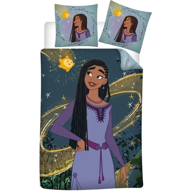 Disney Wish Asha Wende Bettwäsche 2tlg 135 x 200 cm 100% Baumwolle